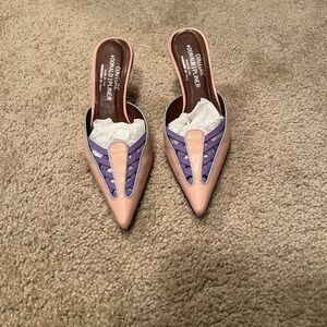 Donald J Pliner Couture Women's Kitten Heel Mules with Box EUC